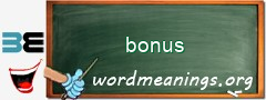 WordMeaning blackboard for bonus